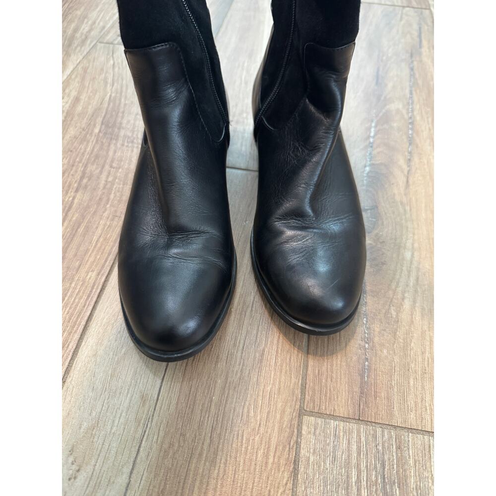 Aquatalia Leather Suede Black Boots 7 - Picture 7 of 8